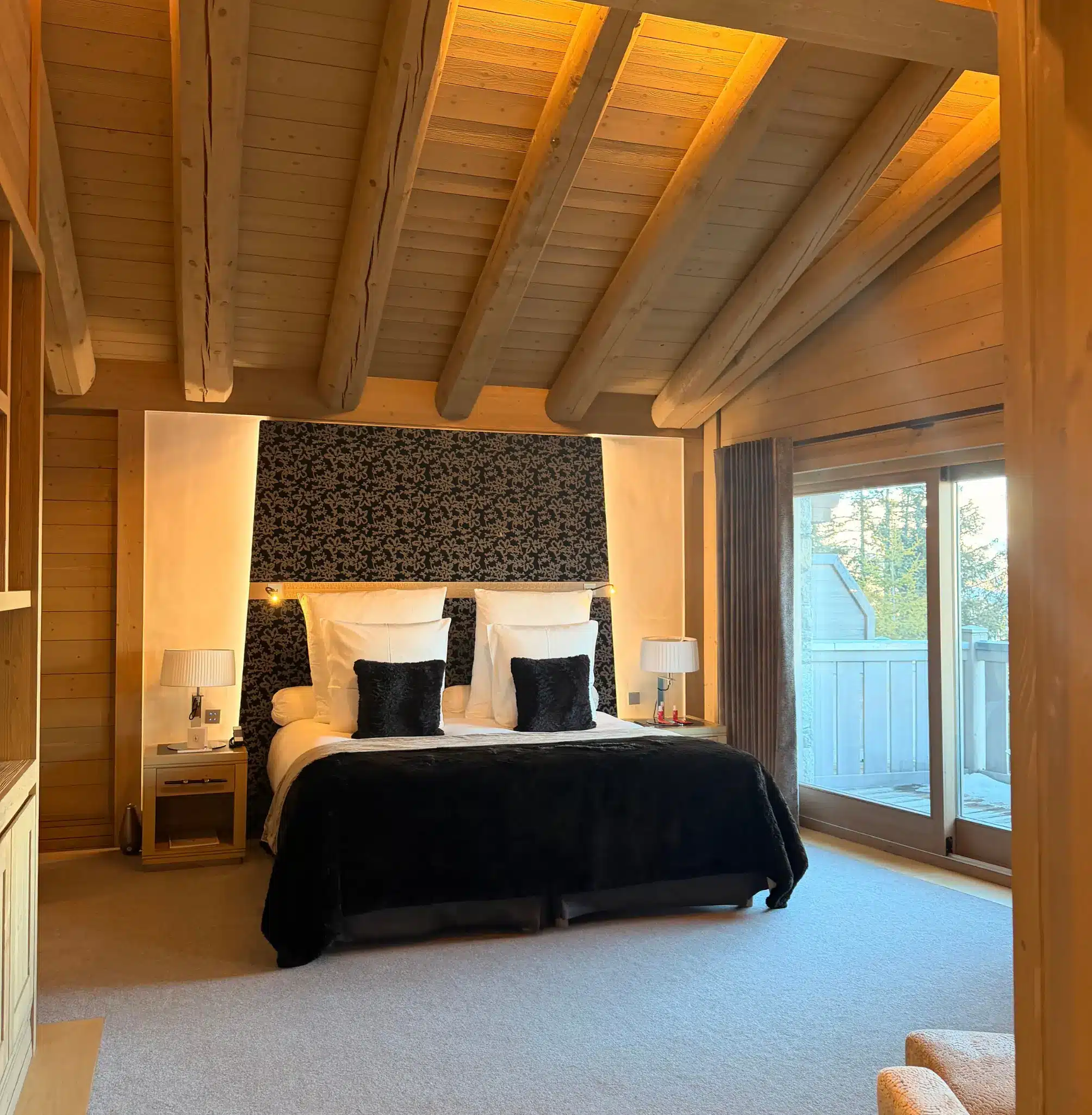 Luxury chalet bedroom in Courchevel 1550