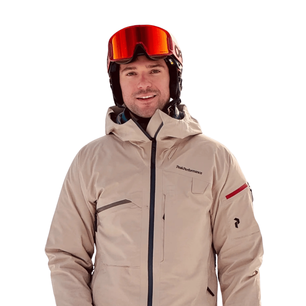 Portrait of ski instructor with transparent background